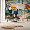 Welcome to Paradise Mural Wallpaper - room preview 06
