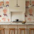 Where They Belong, Orange & Blue Mural Wallpaper - room preview 06