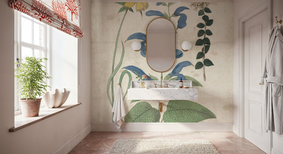 Salvia Florals Vintage II Mural Wallpaper - room preview 06