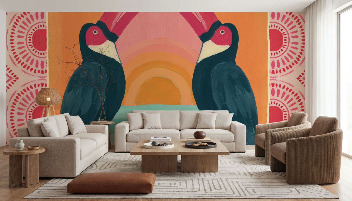 Tropical Birds IV Mural Wallpaper - room preview 06