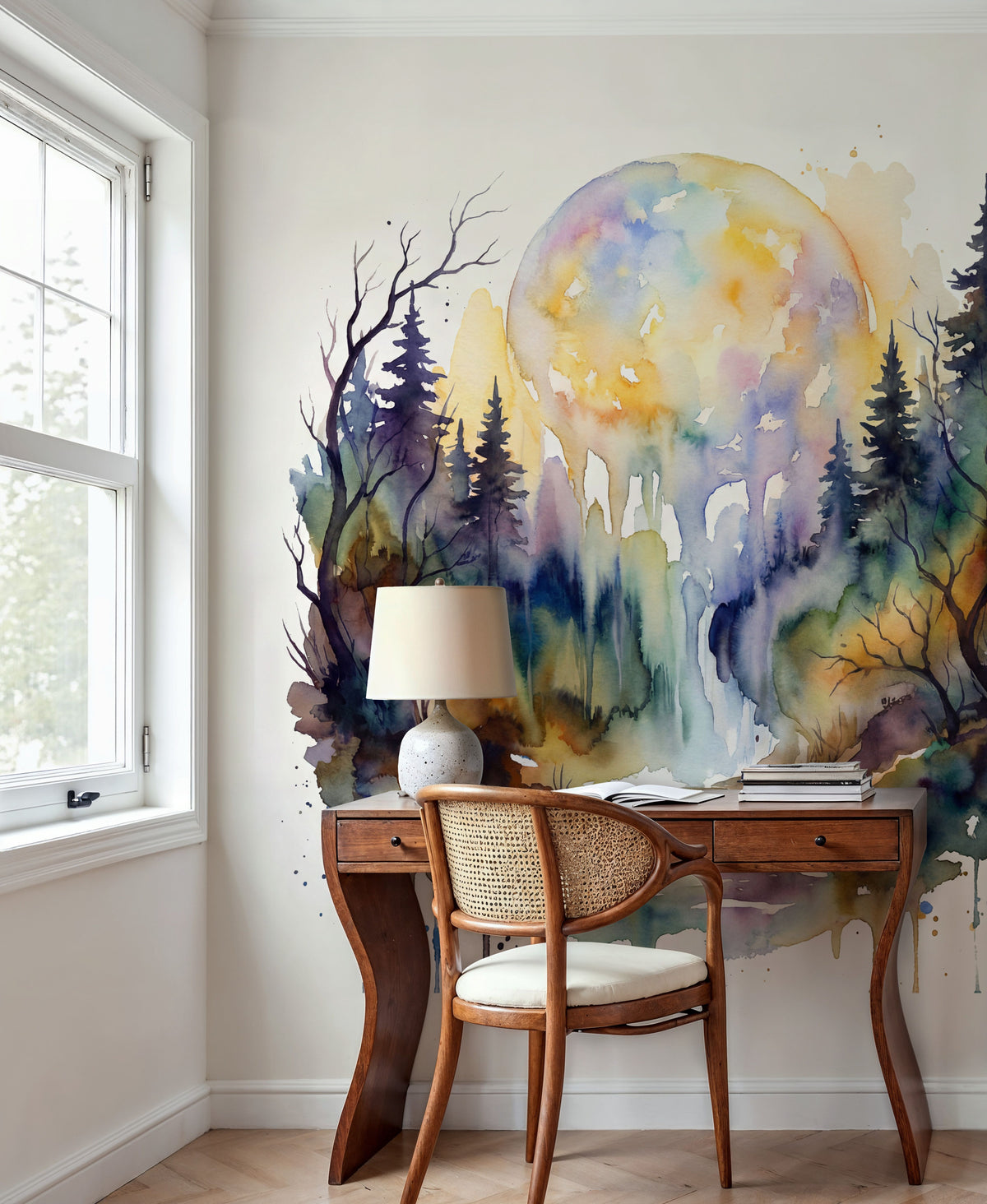 Forest Grove - Watercolor Landscape Series Mural Wallpaper - room preview 06