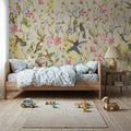 Bird Garden Yellow Mural Wallpaper - room preview 06
