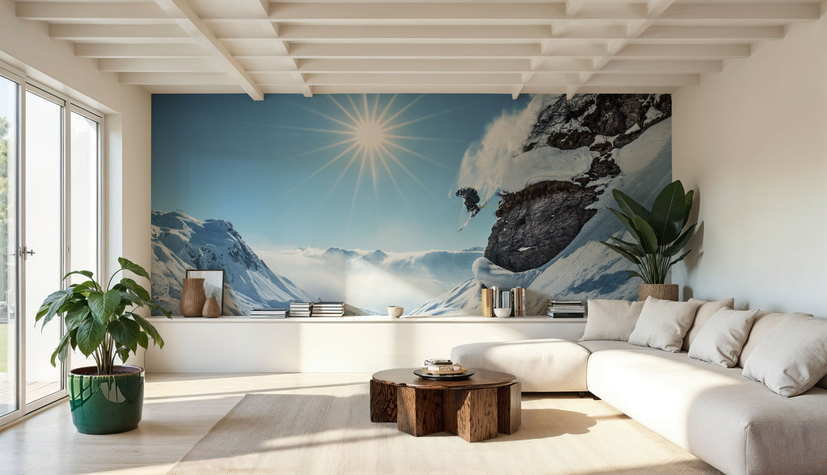 Skiing Dreams Mural Wallpaper - room preview 06