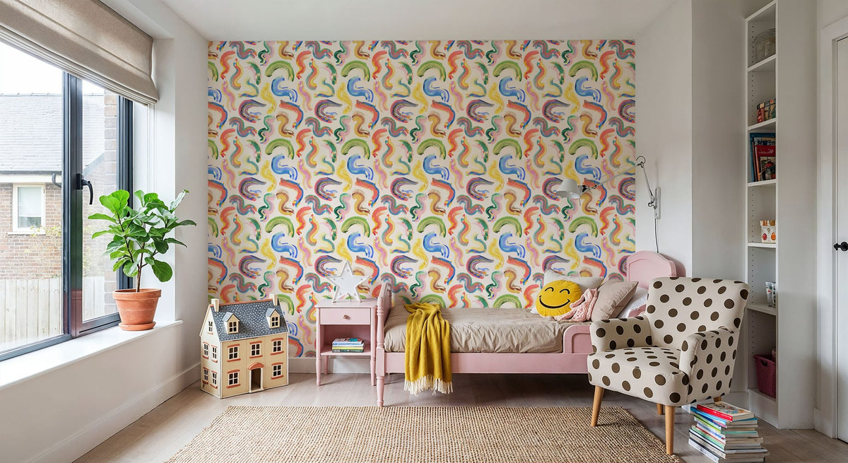 Twisted Rainbows Mural Wallpaper - room preview 06