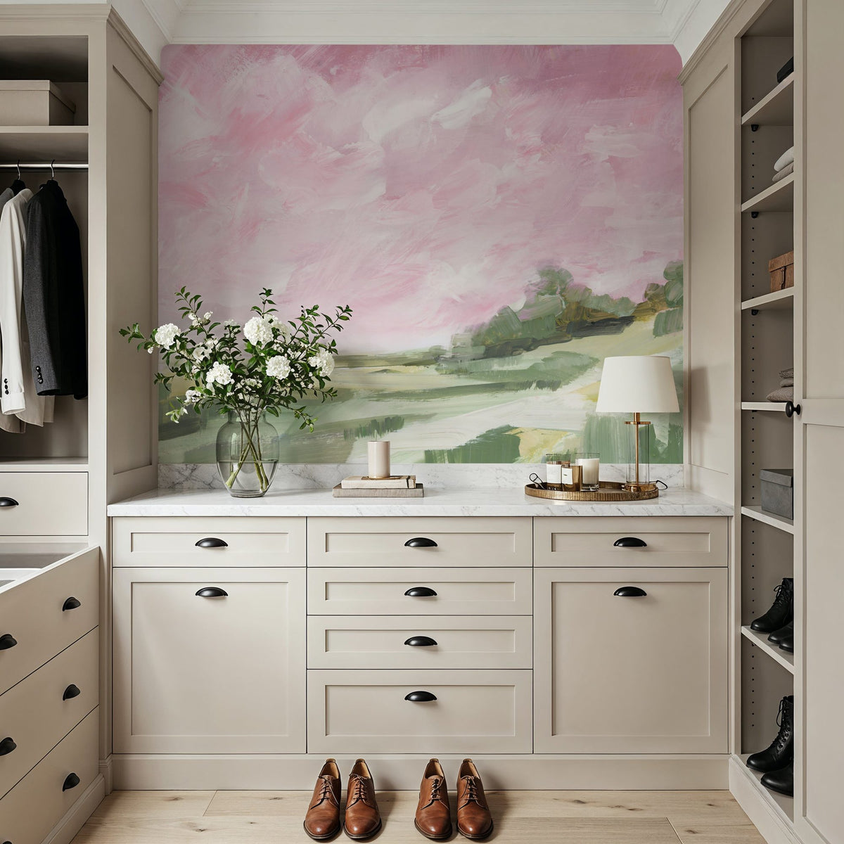 Pink Sky Mural Wallpaper - room preview 06