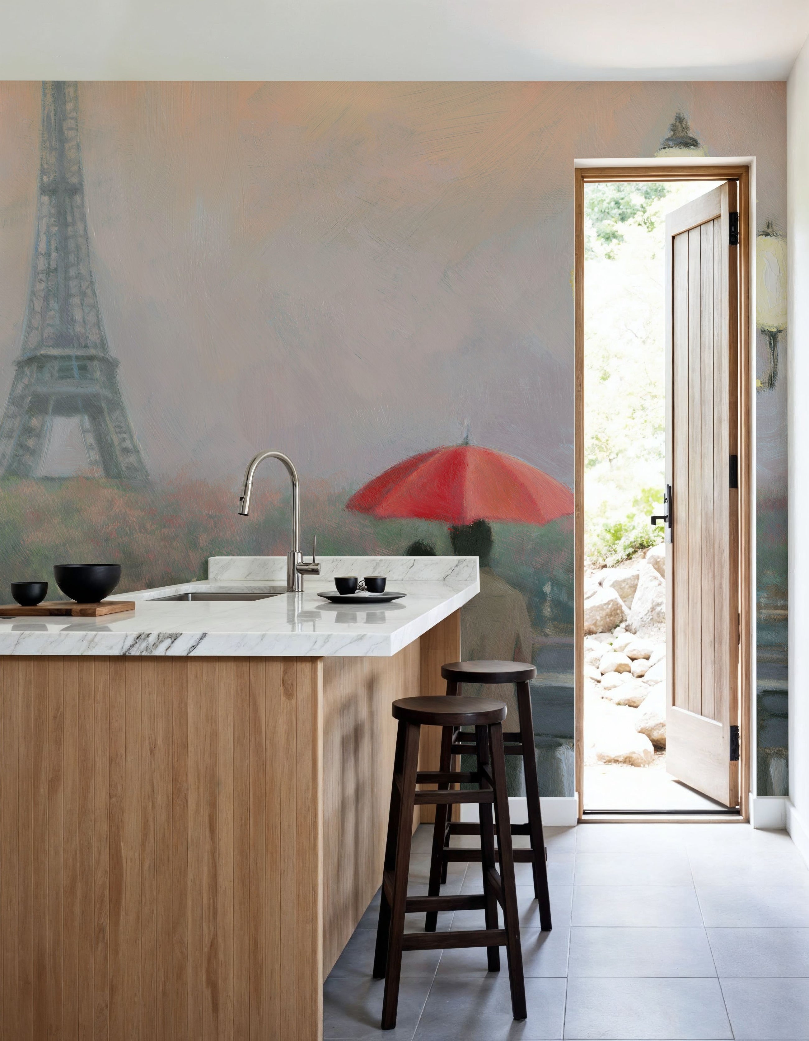 Paris Evening Mural Wallpaper