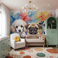 Puppies II - Cute Baby Animals Series Mural Wallpaper - room preview 06
