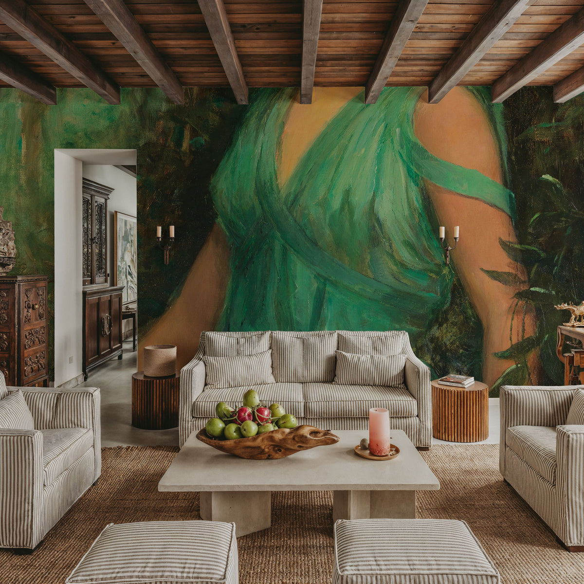 The Black Orchid Mural Wallpaper - room preview 06