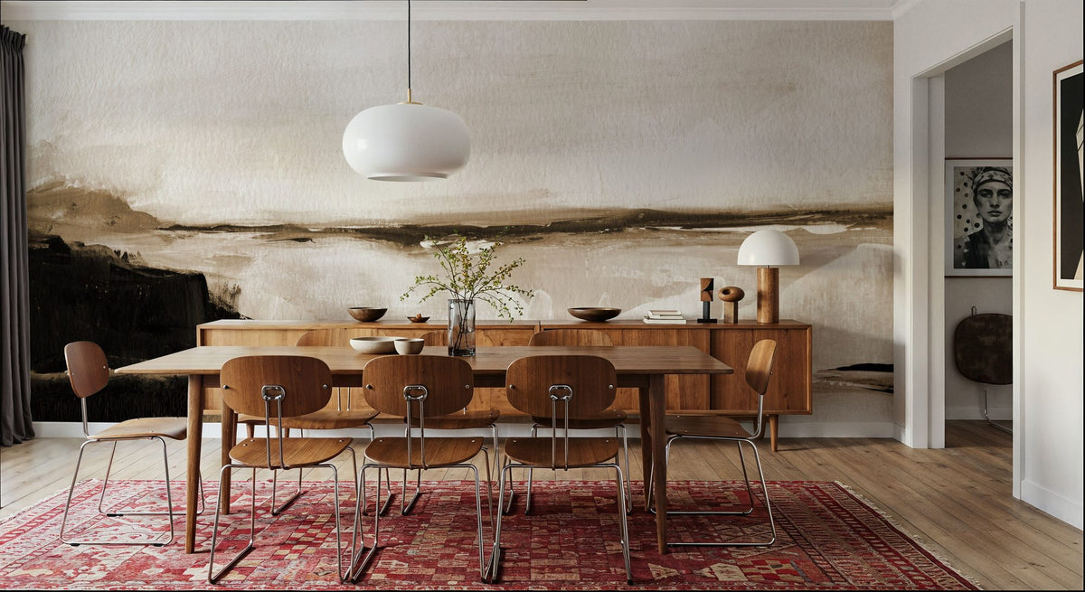Vintage Landscape Mountainside Mural Wallpaper - room preview 06