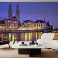 Twilight Towers Reflection Mural Wallpaper - room preview 06