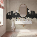 Montgomery Alabama Skyline Concrete Mural Wallpaper - room preview 06
