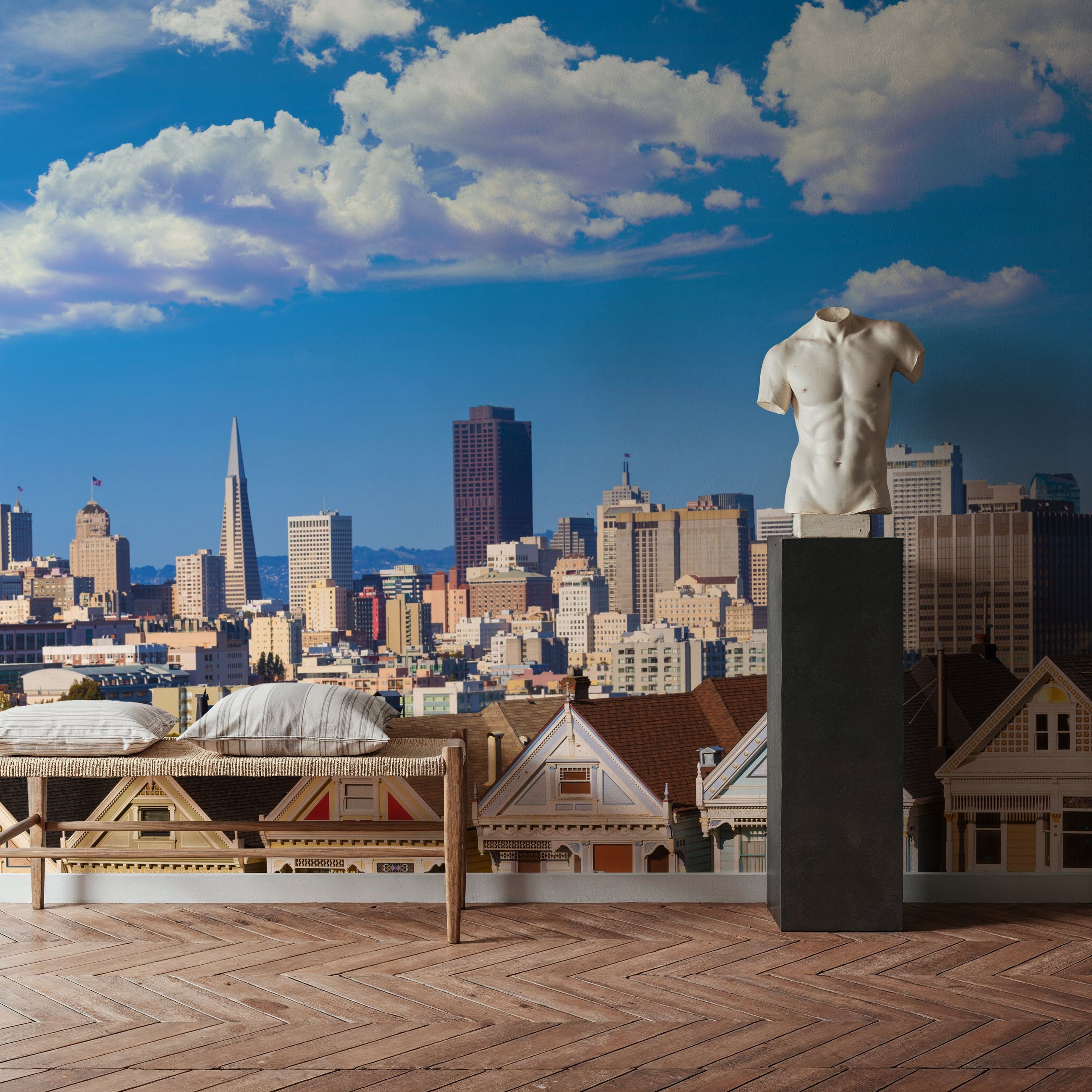 Alamo Square Row Mural Wallpaper