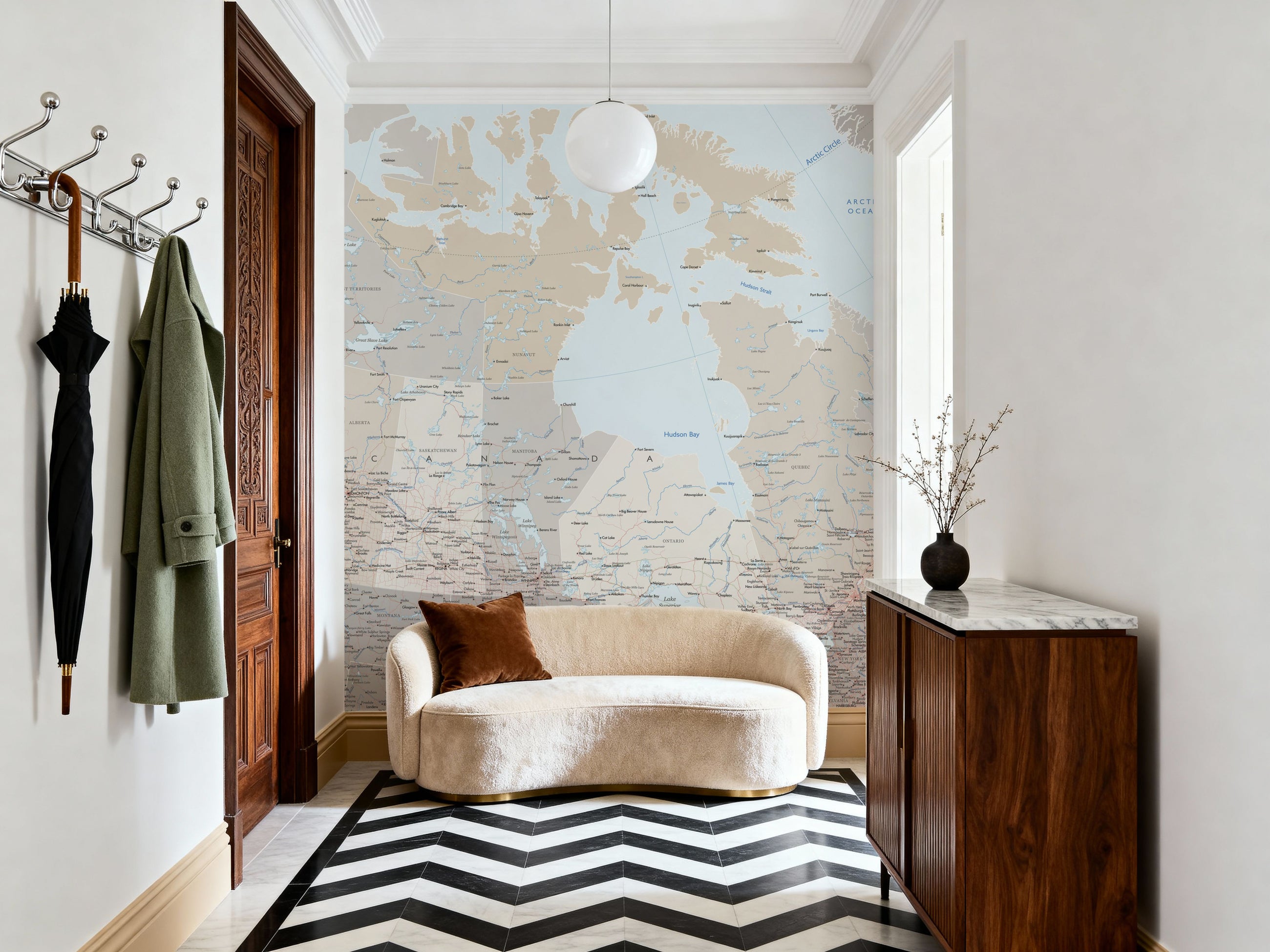 Canada Map Detailed - Lincoln Mural Wallpaper