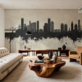 Queens New York Skyline Concrete Mural Wallpaper - room preview 06