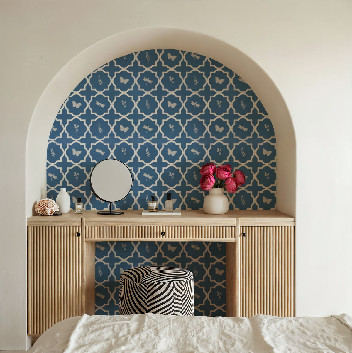 Light Blue Fields Mural Wallpaper - room preview 06