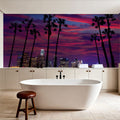 Palm Trees Downtown Mural Wallpaper - room preview 06