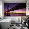 Golden Hour Bridge Mural Wallpaper - room preview 06