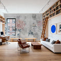 Blurry Peonies Mural Wallpaper - room preview 06