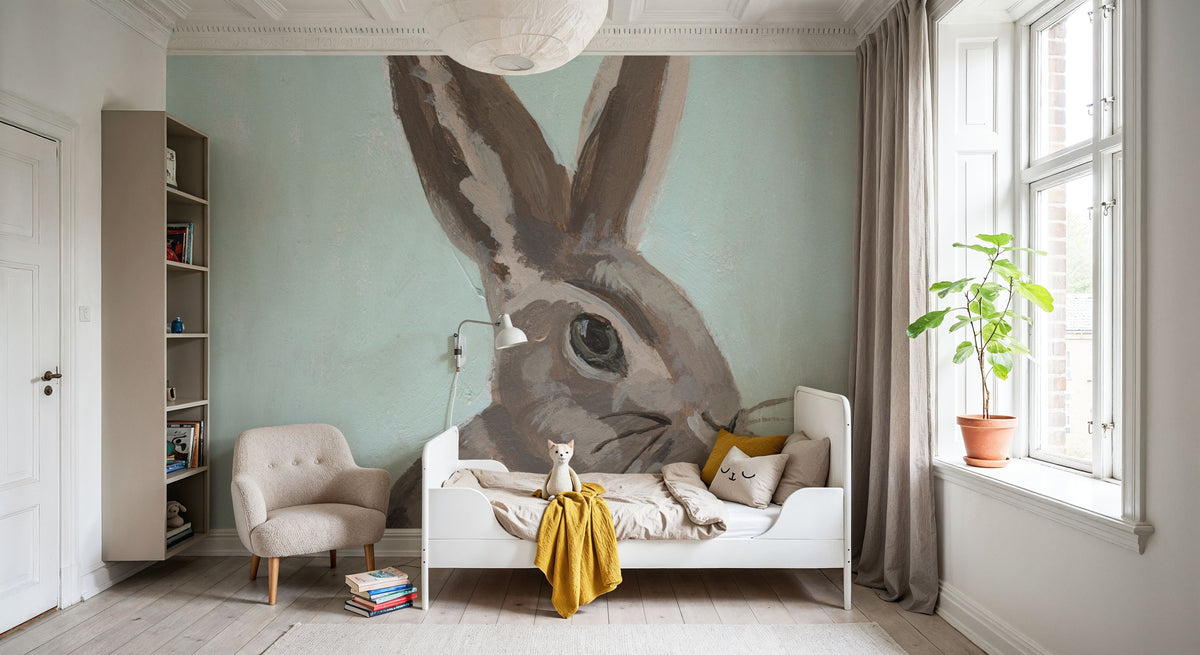 Spring Bunny Mural Wallpaper - room preview 06