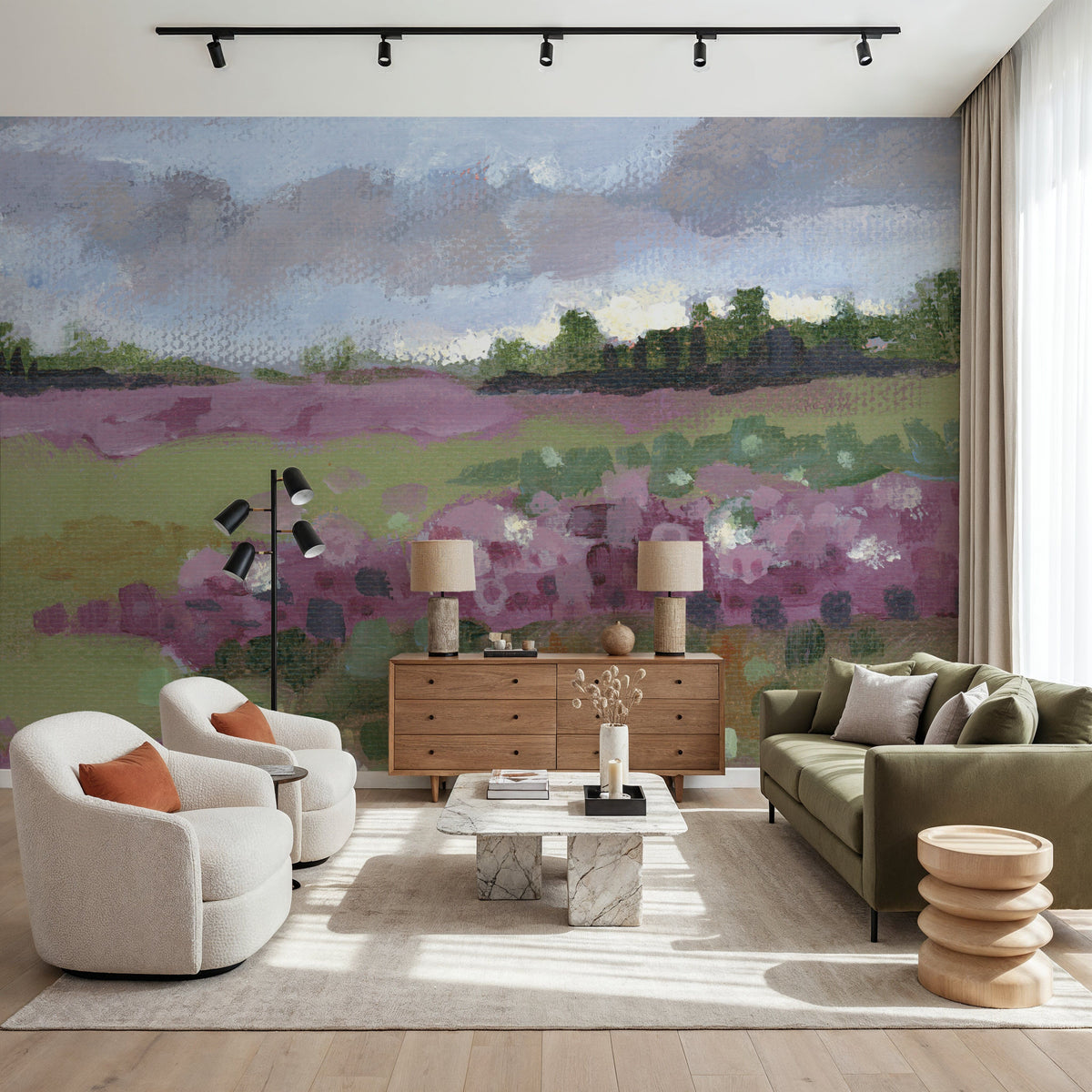 Field of Clover Mural Wallpaper - room preview 06