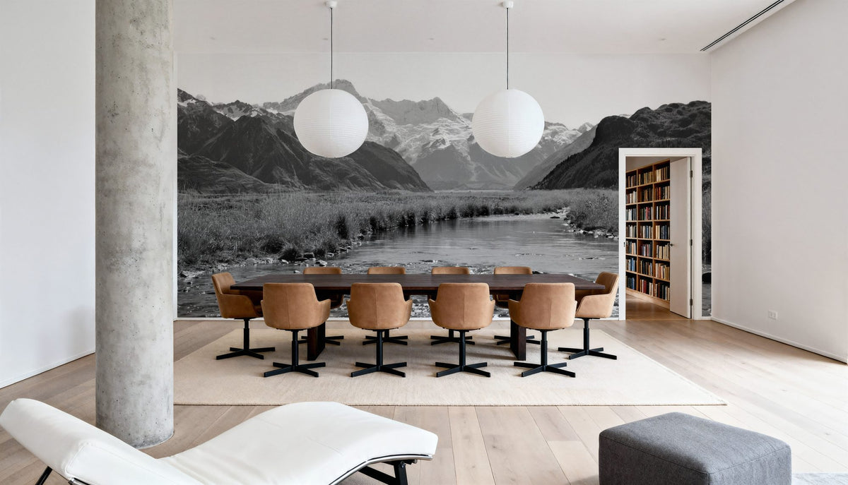 Mountain Stream Serenity Mural Wallpaper - room preview 06