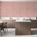 Mottled Linen Effect, Rose Pink Mural Wallpaper - room preview 06