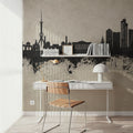 Tashkent Uzbekistan Skyline Concrete Mural Wallpaper - room preview 06