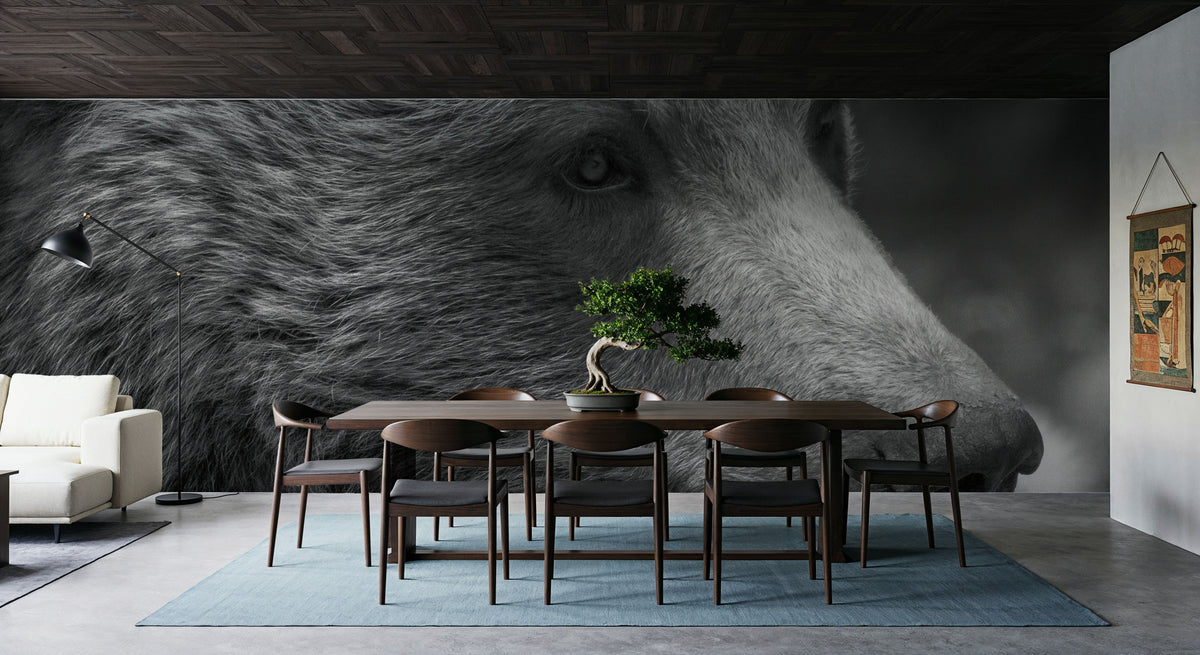 British Columbia Grizzly Portrait Mural Wallpaper - room preview 06