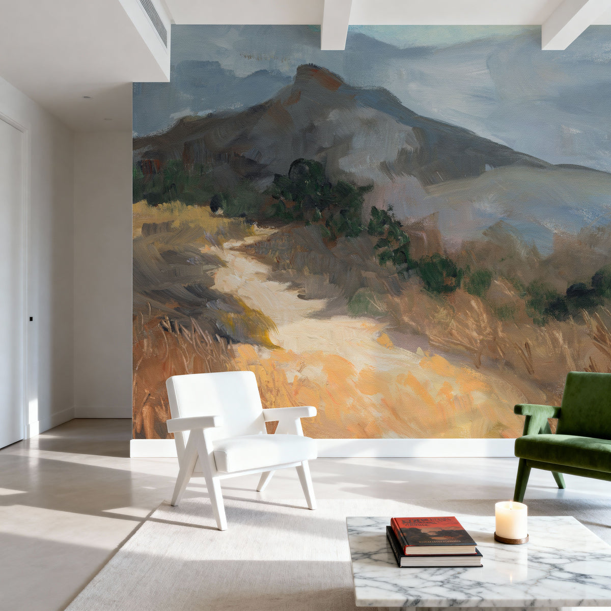 Golden Trail Mural Wallpaper - room preview 06