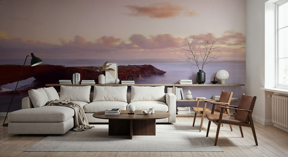 Misty Harbor Sunset Mural Wallpaper - room preview 06