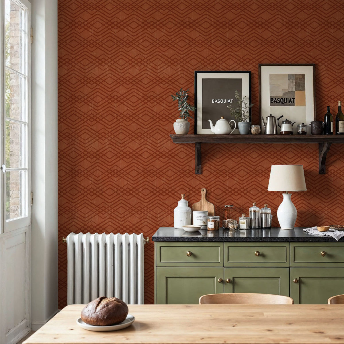 Woodland Waves Brown Mural Wallpaper - room preview 06
