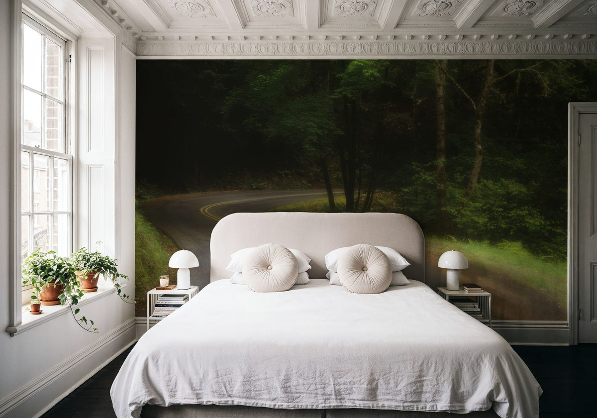 Winding Forest Path Mural Wallpaper - room preview 06