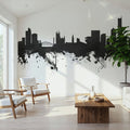 Manchester England Skyline Black & White Mural Wallpaper - room preview 06