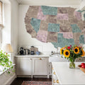 US State Map - Leire Mural Wallpaper - room preview 06
