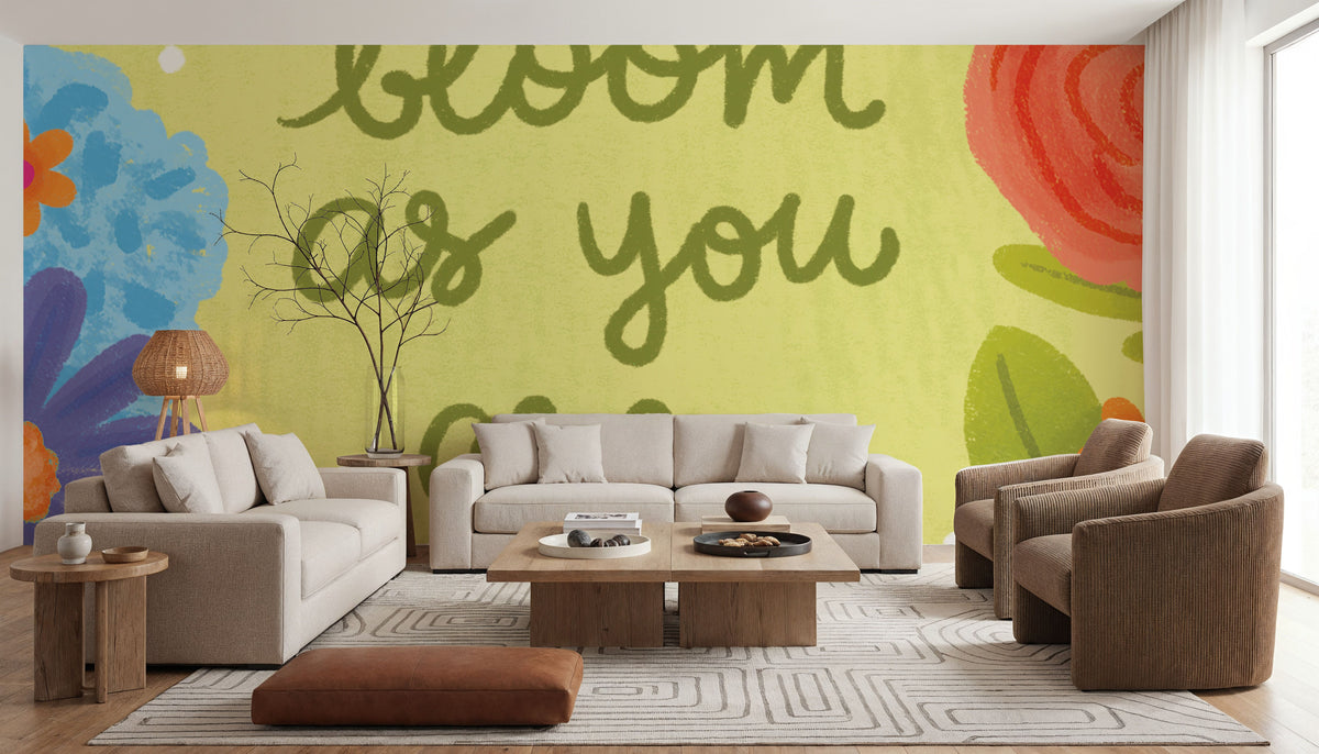 Bloom As You Are Mural Wallpaper - room preview 06