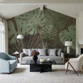 Big Monstera Leaves, Earth Mural Wallpaper - room preview 06
