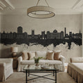 Poughkeepsie New York Skyline Concrete Mural Wallpaper - room preview 06
