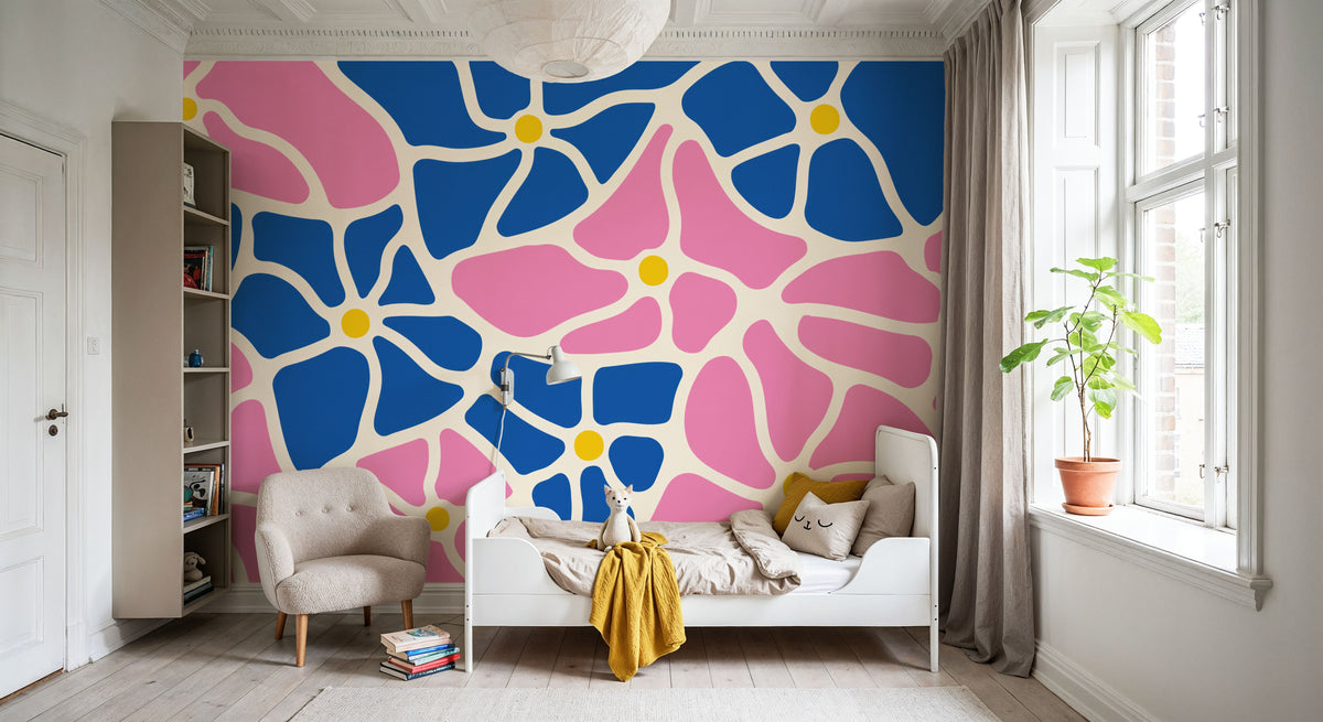 Mosaic Blossom Mural Wallpaper - room preview 06