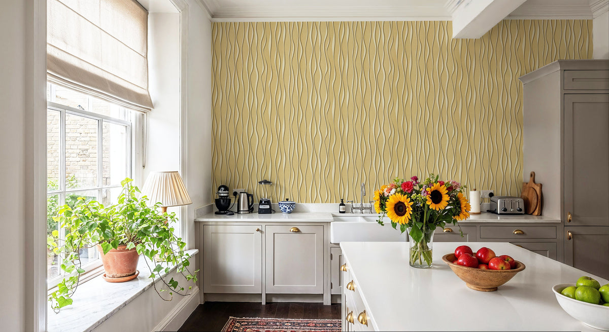 Swaying Lines, Hay Mural Wallpaper - room preview 06