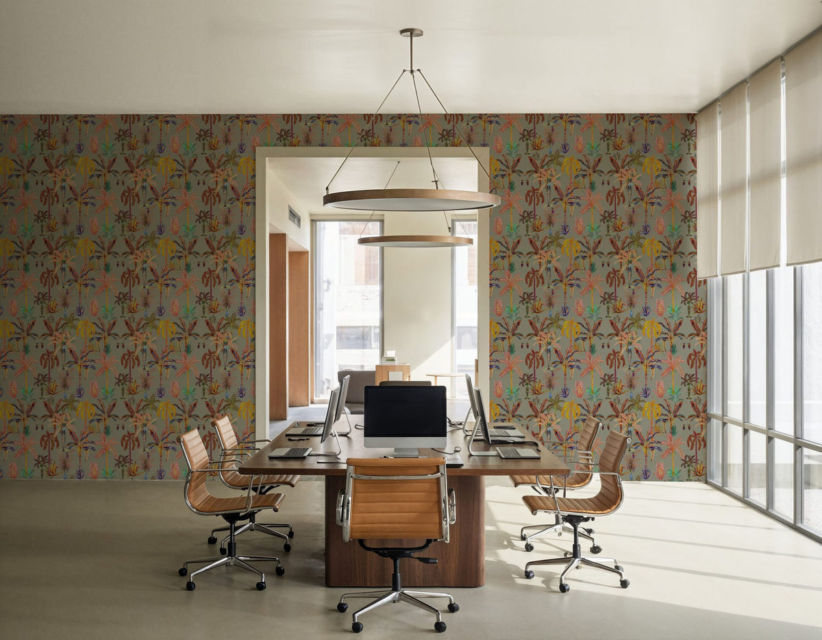 Statement Palms Petite, Laurel Mural Wallpaper - room preview 06