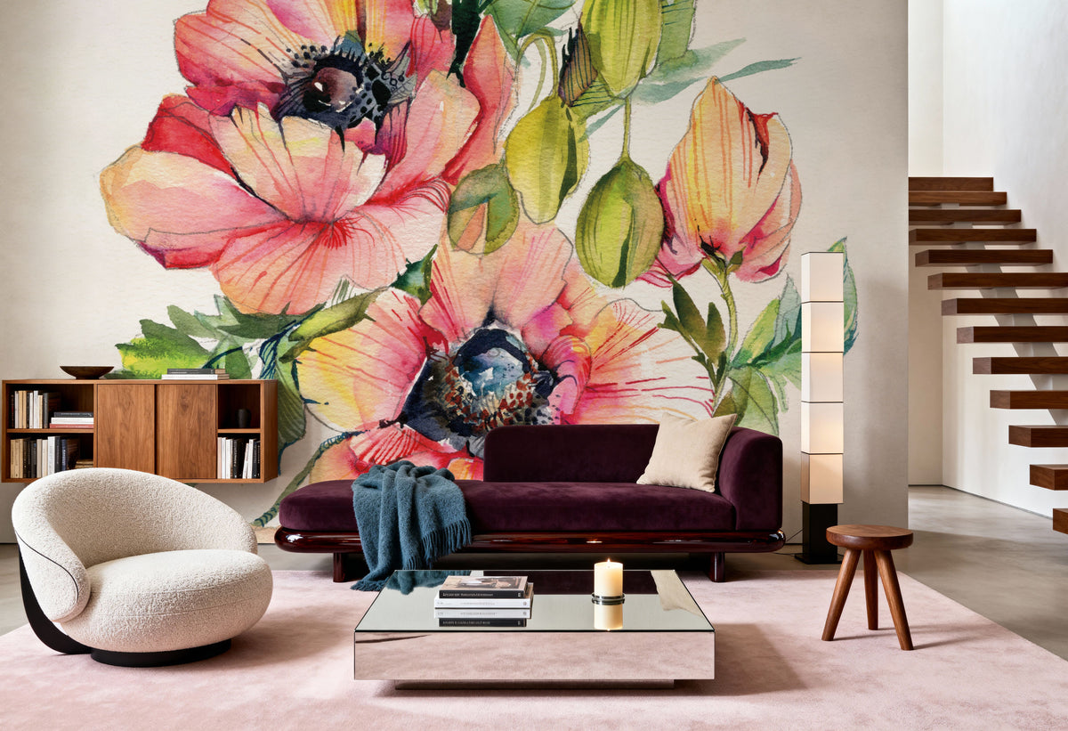 Floral Fantasy Mural Wallpaper - room preview 06