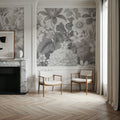Dahlia Days, Washed Mural Wallpaper - room preview 06