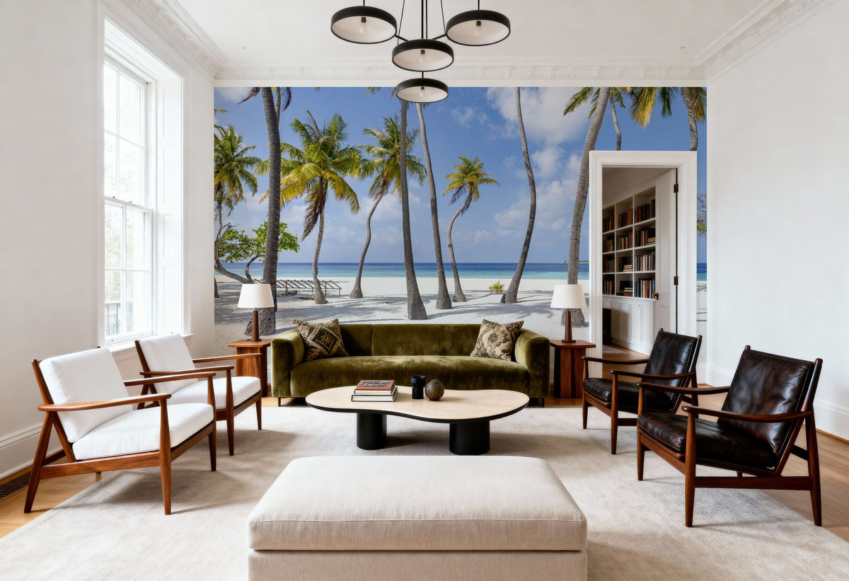 Palm Tree Beach Mural Wallpaper - room preview 06