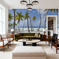 Palm Tree Beach Mural Wallpaper - room preview 06