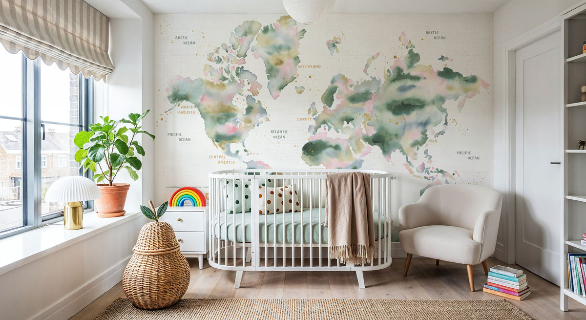 Midsummer Meadow Map Mural Wallpaper - room preview 06