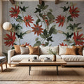 Contemporary Clematis Mural Wallpaper - Edition 4 - room preview 06