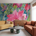 Blooming Free Mural Wallpaper - room preview 06