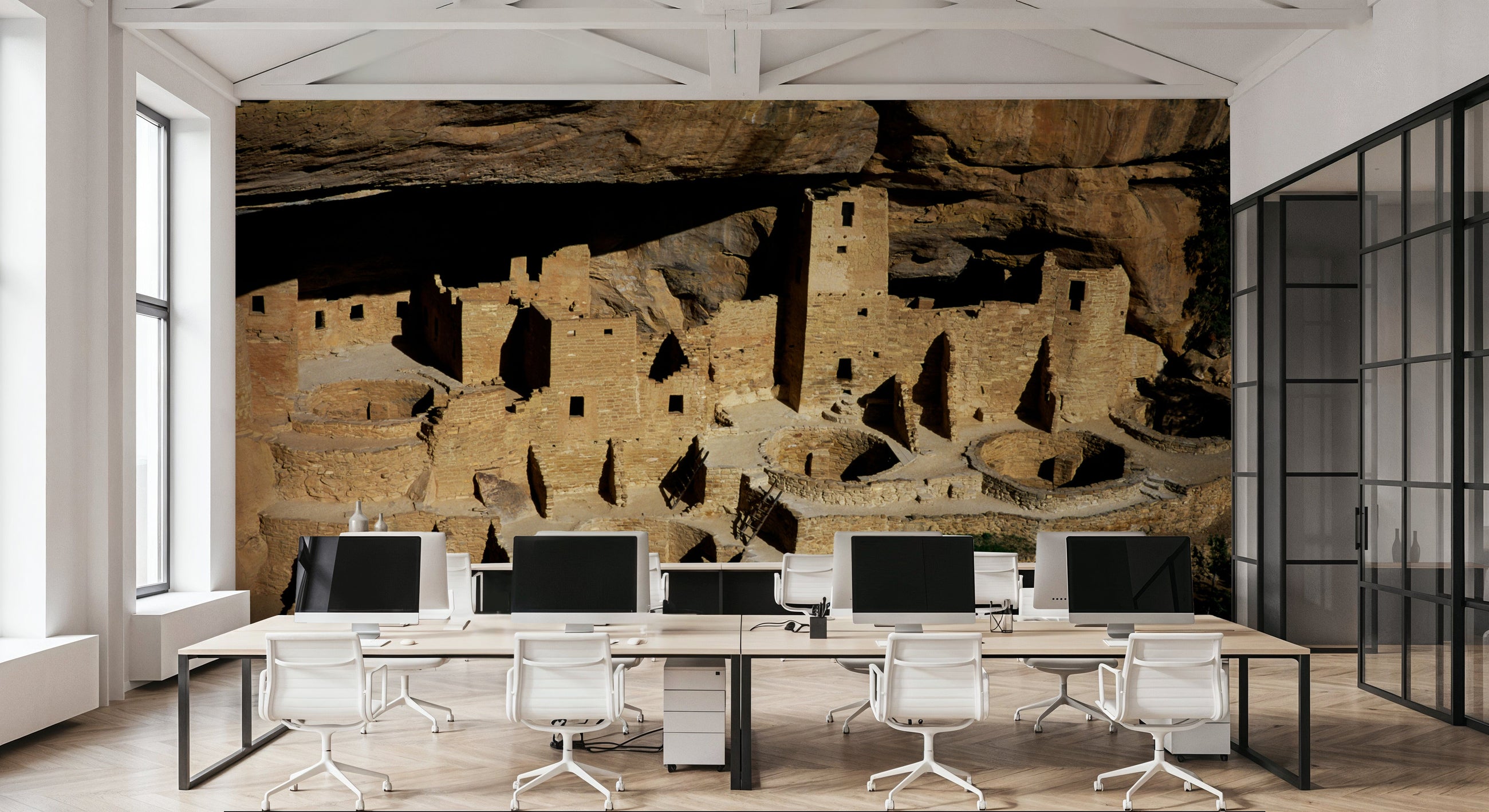 Ancient Mesa Sanctuary Mural Wallpaper