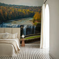 Middle Falls in Autumn Mural Wallpaper - room preview 06
