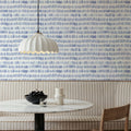 White Fish Lines Mural Wallpaper - room preview 06
